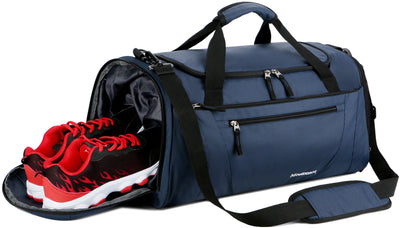 Mouteenoo Gym Bag 40L Sports Travel Duffel Bag for Men and Women with Shoes Compartment